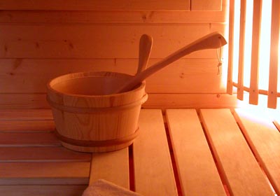 Die Sauna bietet Entspannung pur
